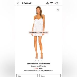 Lovers and Friends Somerset Mini Dress in White (Medium)